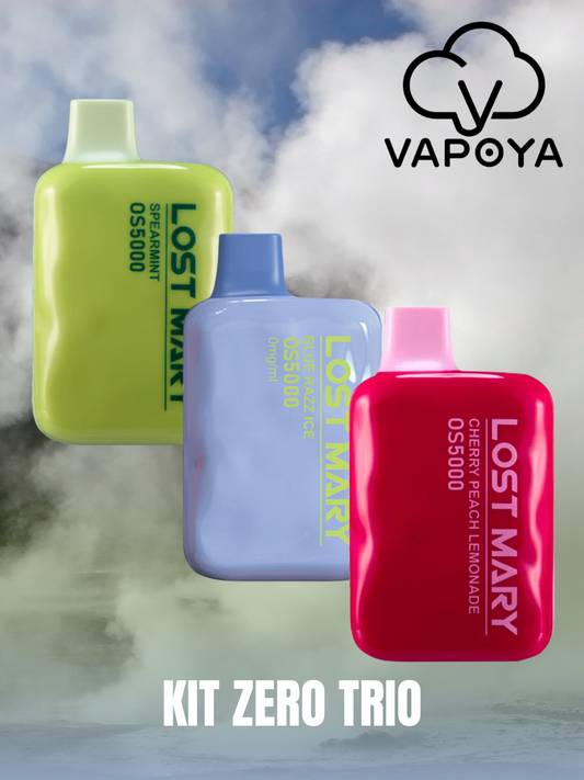 KIT ZERO 15K PUFFS - 3 x LOST MARY 5000K PUFF - 0% NICOTINA