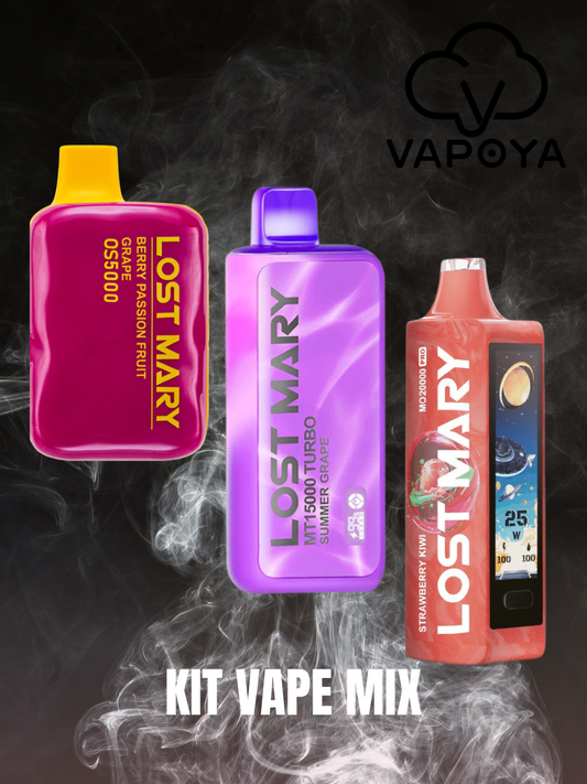 KIT MIX 40K PUFFS - 3 x LOST MARY- 5K, 15K y 20K PUFFS